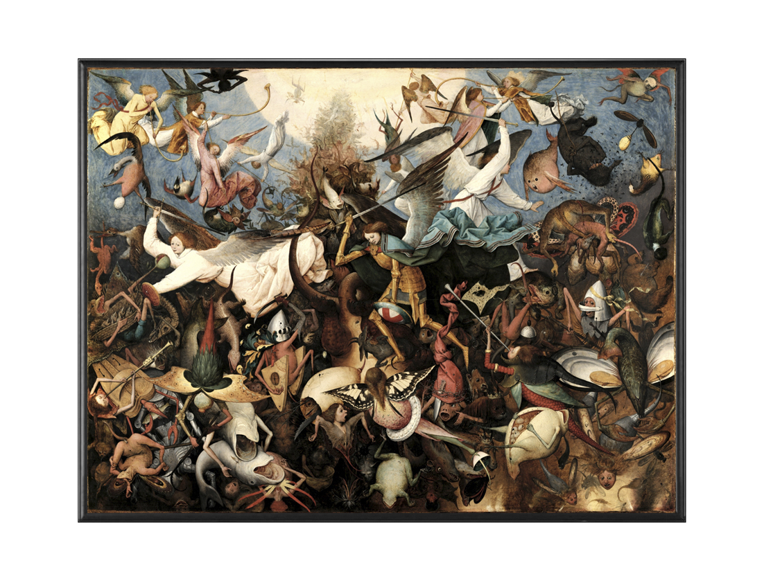 Pieter Bruegel La Caída De Los Ángeles Rebeldes 1562 Cuadro Enmarcado Nºp2340